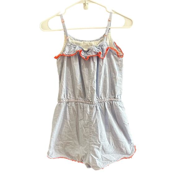 Boden Soft Blue Chambray Romper Stretchy Waist 100% Cotton Size 13-14Y 164cm - Picture 2 of 5